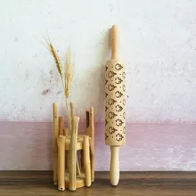 Рождественская тисненая скалка для выпечки печенья лапши печенье, фондан, пирог, тесто Выгравированный роллер олень; Снежинка