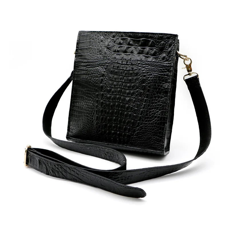 

crocodile chest pack belly pack leather sports bag cross-body bag for men multi-functional men's bag