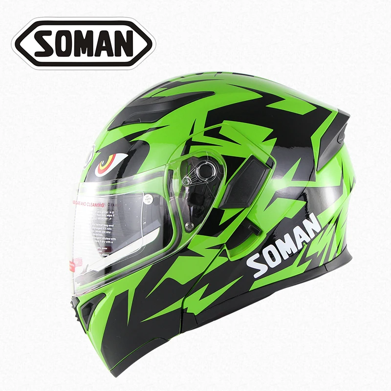 Soman 955 новые цветные мотоциклетные шлемы с двойными линзами модели для