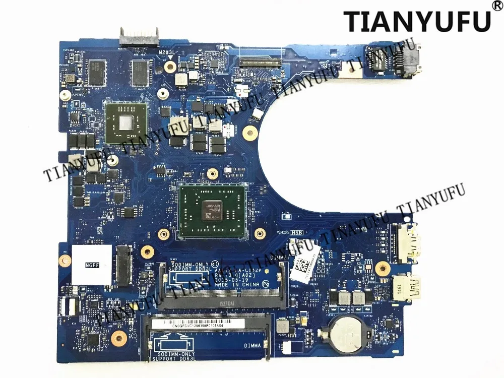 Материнская плата для ноутбука Dell Inspiron 5555 5455 AAL12 LA-C142P REV: 3,0 с процессором A8-7410(для процессора AMD), протестированная на