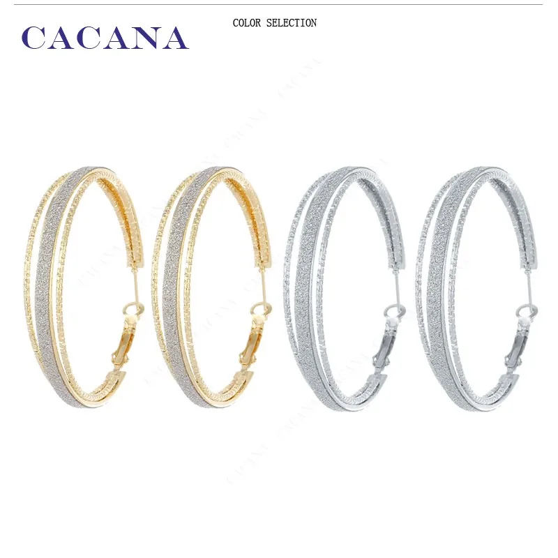 Какана обруч длинные серьги для женщин круглый в 2 кольца бижутерия Лидер продаж No. A854 A855