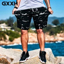 Большие размеры 4XL 5XL 6XL летние мужские пляжные шорты быстросохнущие пляжные шорты с принтом свободные тонкие мужские повседневные шорты