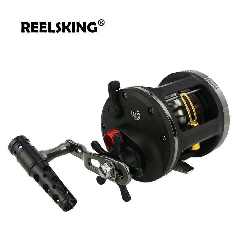 REELSKING التآكل حماية أسود و الشظية الصب طبل عجلة اليد اليمنى ماكس السحب 25 البحر الطعم صب الصيد بكرات REELSKING التآكل حماية أسود و الشظية الصب طبل عجلة اليد اليمنى ماكس السحب 25 البحر الطعم صب الصيد بكرات