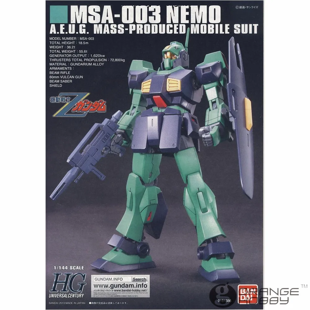 OHS Bandai HGUC 150 1/144 MSA-003 Немо мобильный костюм сборки модель Наборы