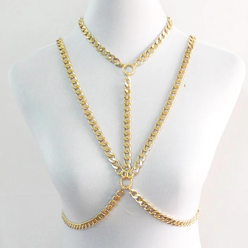 Buy 2019 Women New Fashion Hot Gold Body Chains Bra