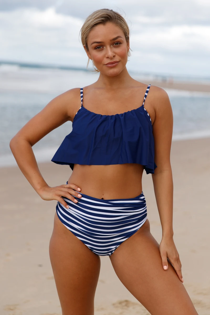 Navy-Top-and-Striped-Bottom-High-Waist-Swimwear-LC410149-5-5