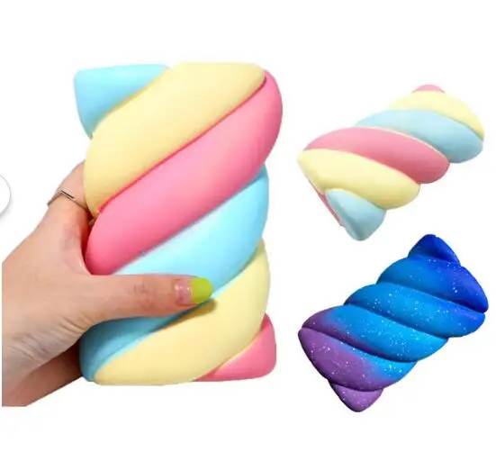 Мягкая игрушка в виде зефира Jumbo Squishy Радужная каваи мягкая хлопковая конфетная