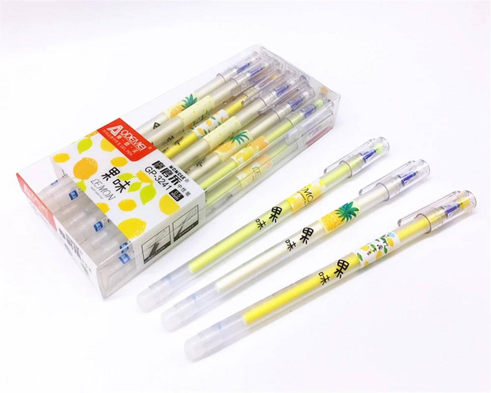 

1Pcs/Sell Pineapple Fruit Erasable Gel Pen Refills Is Red Blue Ink Blue And Black A Magical Writing Neutral Pen Stationery