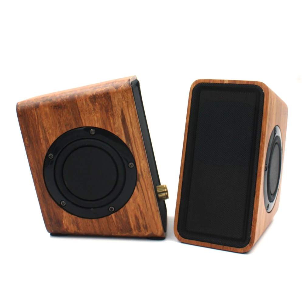 Techase Компьютерные колонки Bamboo Caixa де сом Amplificada HiFi Звук Громкоговорителя AUX-IN мини-усилитель Altavoces Ordenador MP3