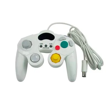 

White Wired Shock Game Controller for Nintendo GameCube NGC Wii Video Game