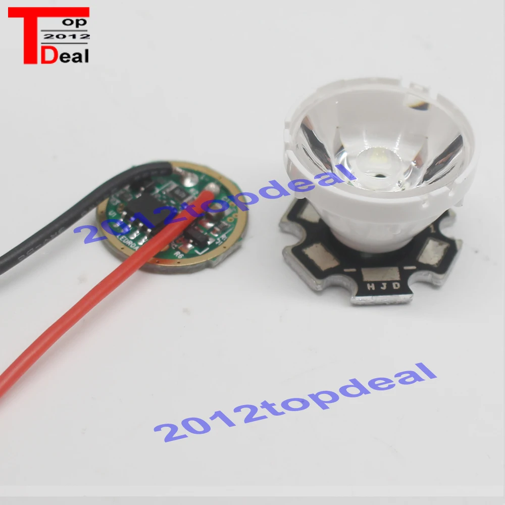 Светодиодный T6 Cree XM L U2 белый 6500 К 20 мм со звездой черный светодиодный 3 7 В драйвер