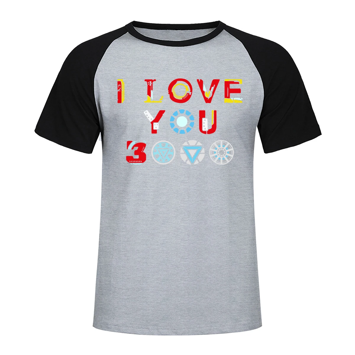 

I Love You 3000 T Shirt The Avengers Iron Man Tshirt Men Times Summer Raglan T Shirts Cotton Short Sleeve Superhero T-Shirts