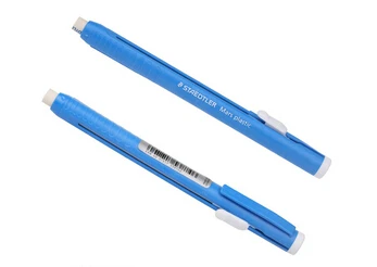 2 шт./лот Staedtler Марс пластиковые карандаш ластик выдвижной синий ластик держатель офиса и школы канцелярские принадлежности - Цвет: Синий