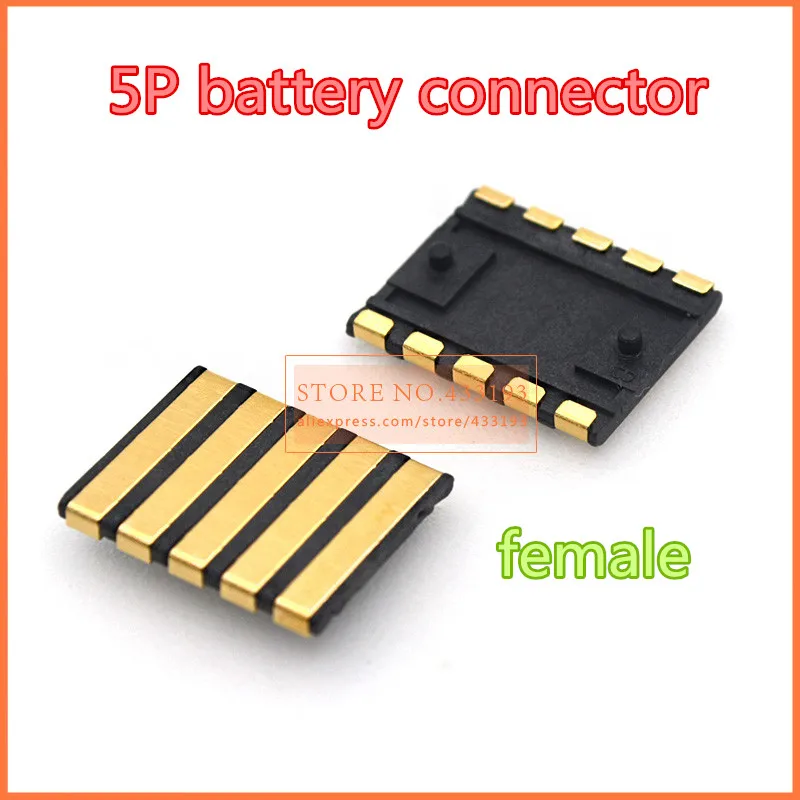 

free shipping 5Pin mobile battery connector 5P female plug pitch 2.54mm 10pcs/lot