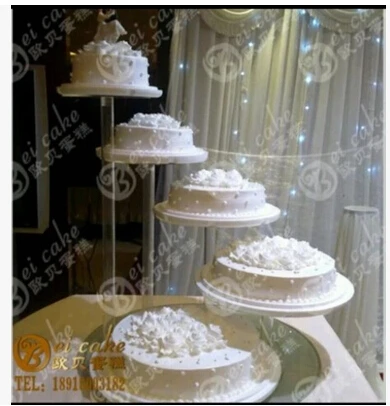

Custom Elegant Round 5 Tier Clear Acrylic Cupcake & Pastry Stand wedding decoration