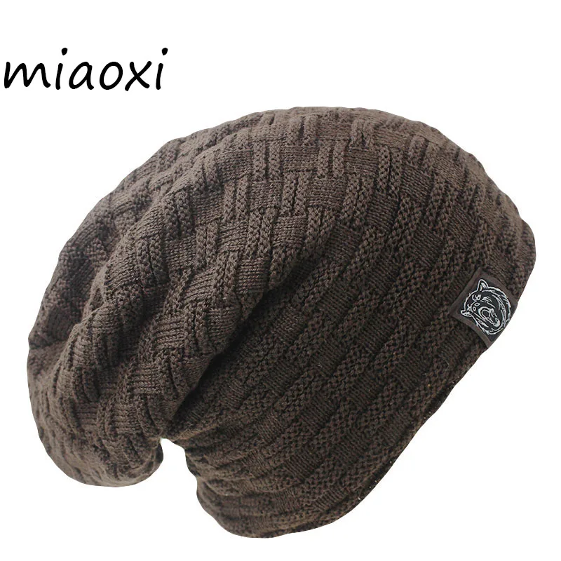 

miaoxi New Fashion Men Women Warm Snow Winter Casual Beanies Solid 6 Colors Favourite Knit Hat Cap Hip Hop Casual Male Bonnet