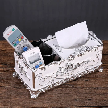 

Acrylic Plastic Vintage Home Decoration Tabletop Office Organizer Case Tissue Holder Trinket Remote Control Storage Box