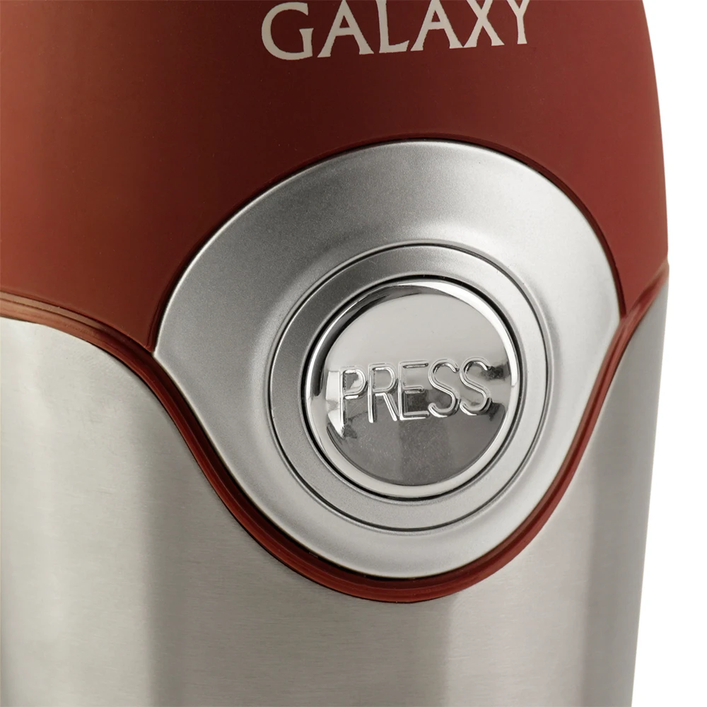 Кофемолка Galaxy GL 0902 (Мощность 250 Вт, вместимость контейнера - 70 г, нож из нержавеющей стали, защита от случайного пуска, импульсный режим работы)