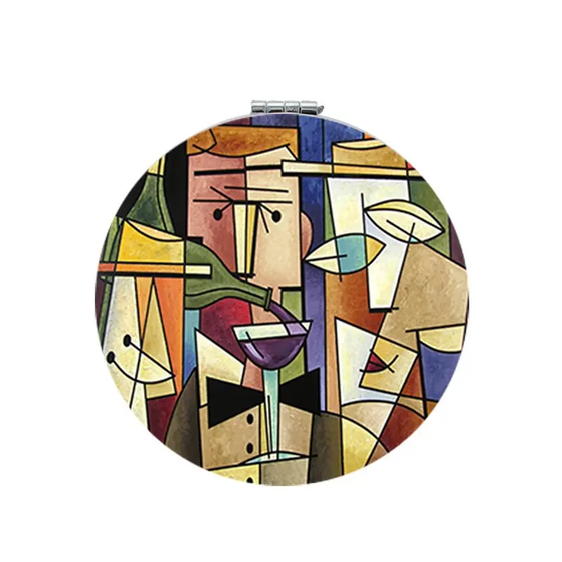 

JWEIJIAO van gogh Famous paintings Portable mirror canvas Palette impressionism picture Beauty Health Mirrors PT23