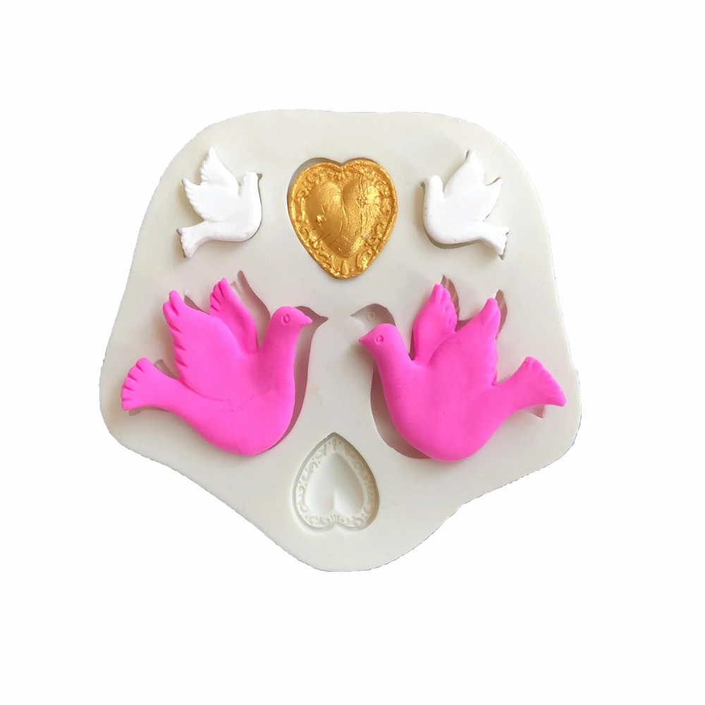 

Pigeon Fondant Cake Silicone Mold Chocolate Candy Molds Cookies Biscuits Ice Cube Mould Kitchen Baking Cake Decoration Tools