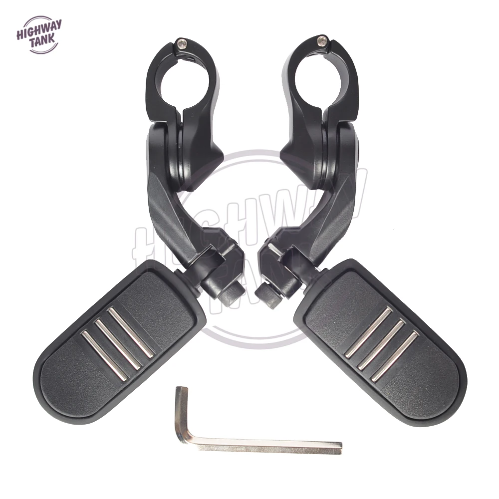 Universal 1 1/4" motorcycle Short Angled Adjustable Foot Pegs Foot Rest