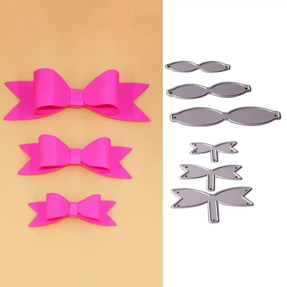 

6Pcs Ribbon Bow Cutting Dies DIY Scrapbook Photo Album Decorative Emboss Stencil Cutting Dies