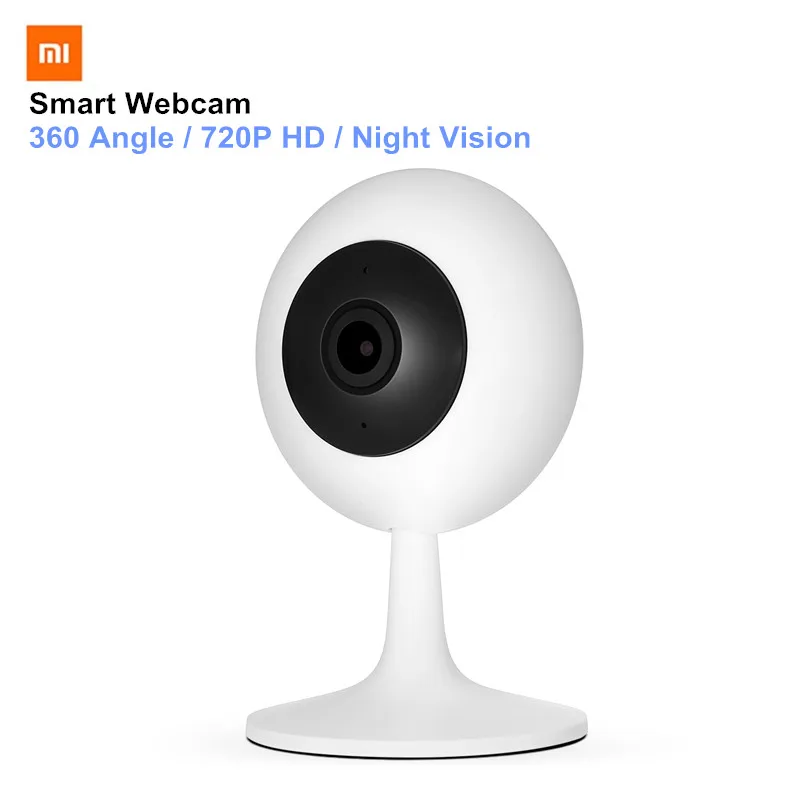 

Xiaomi Mi Xiaobai Smart Webcam Popular Version 360 Angle 720P HD Night Vision Wireless Wifi IP Webcam Smart Home Cam Chuangmi