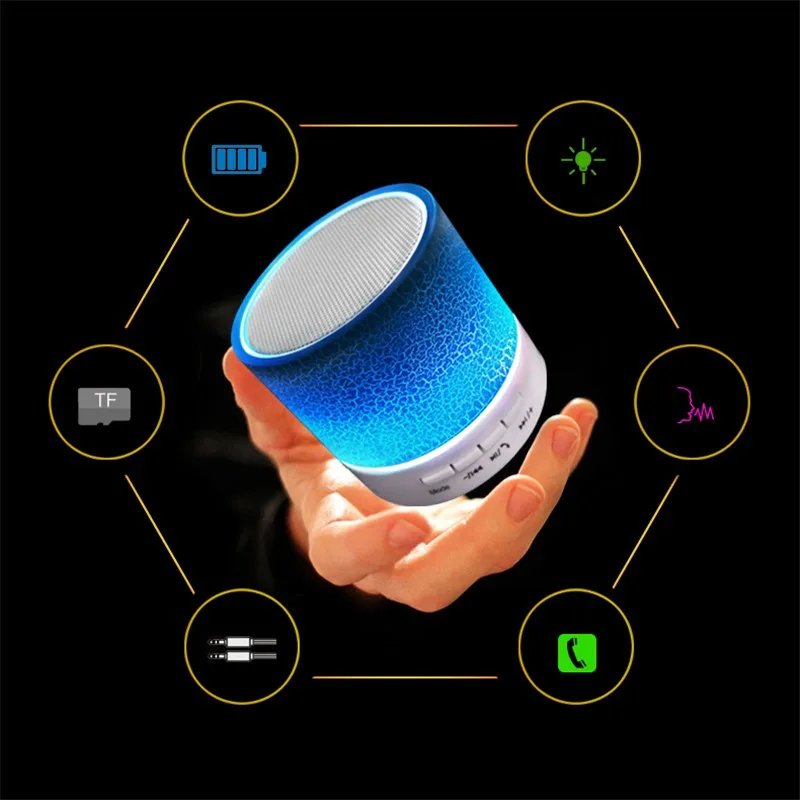 Portable-LED-Mini-Speaker-Hand-free-Bluetooth-Speaker-A9-LED-Night-Light-TF-USB-FM-Musical