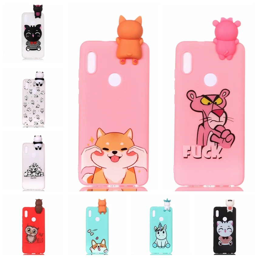 Для Coque Huawei P20 Lite чехол 3D мультяшная игрушка Сова панда Единорог кошка Мягкая