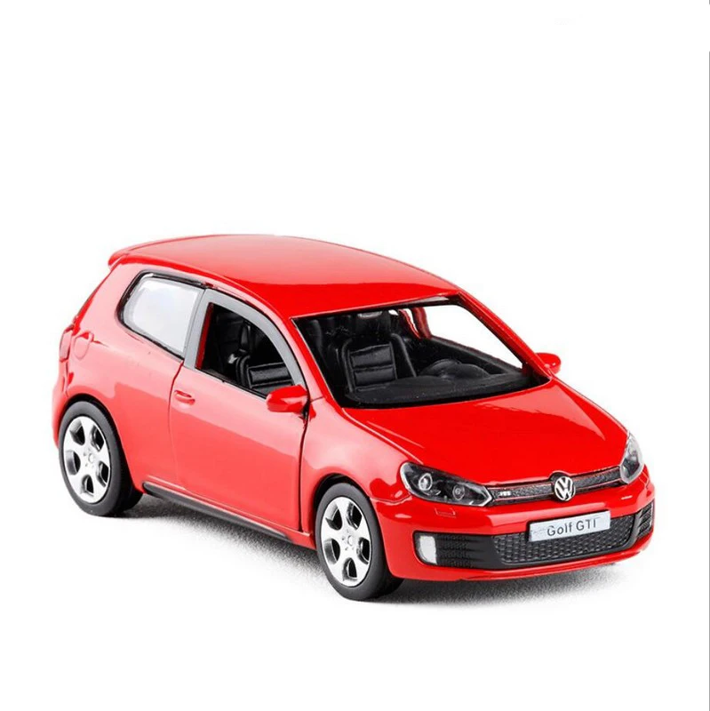 1:36, высокая имитация, изысканная модель литья под давлением, автомобиль, городской автомобиль, стайлинг, гольф, GTI, литая игрушка, V004 - Цвет: Красный