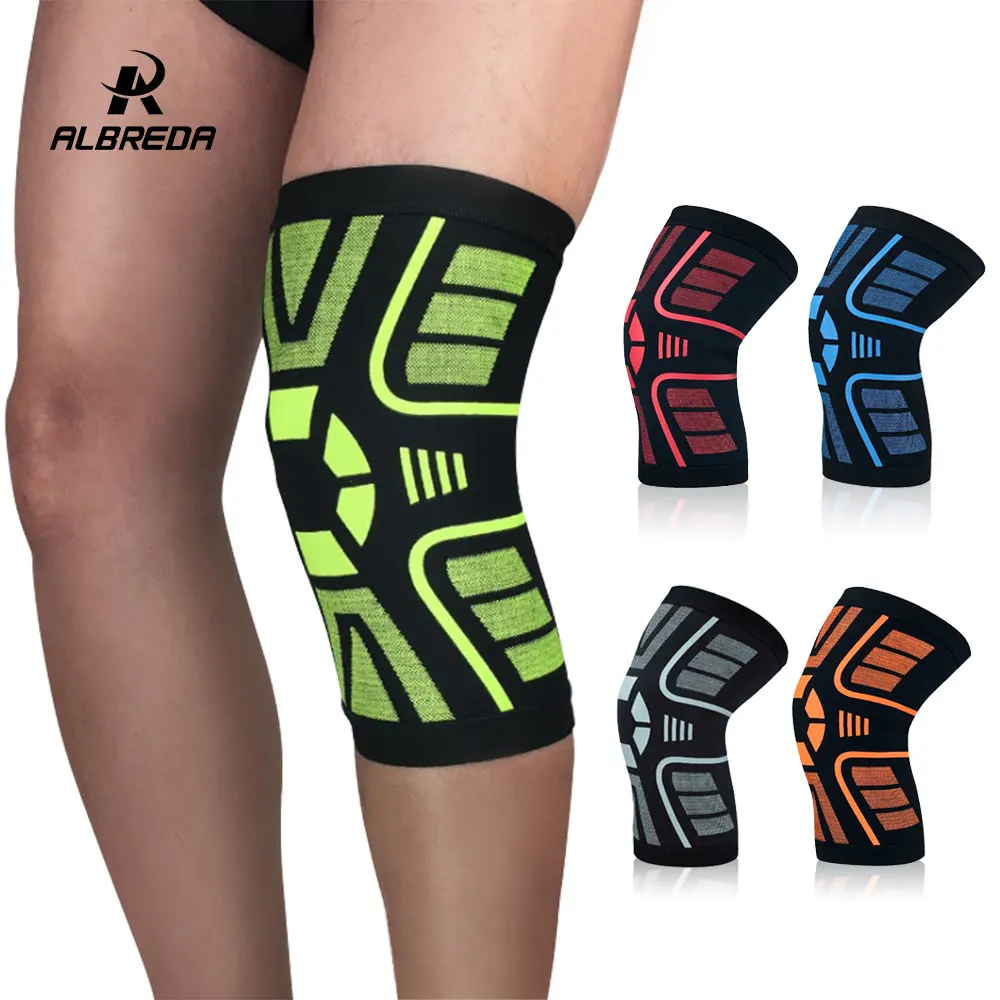 

ALBREDA 1Pcs knee protector Fitness Running Training Braces Kneepad Elastic Sport Gym knee Pad Sleeve for Basketball Football