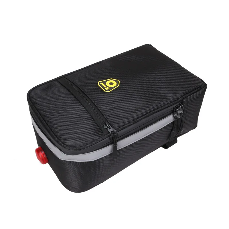 Top Bicycle Motorcycle Folding Rear Bags With Tail Light 4.5L Capacity Waterproof Back Seat Pouch Bag Riding Electric Car Tail Bags 27