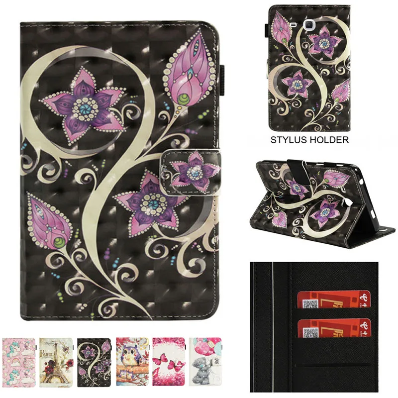 For Samsung Galaxy Tab A 7.0 SM T280 SM T285 3D cute animal pu Leather