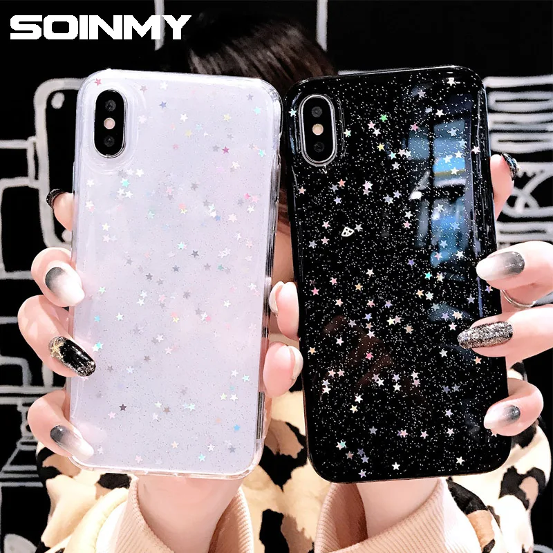 

Redmi note 7 case Luxury Glitter Star Transparent Fundas for Xiaomi mi 9 mi9 mi 8 lite note7 pro Soft TPU phone case Accessories