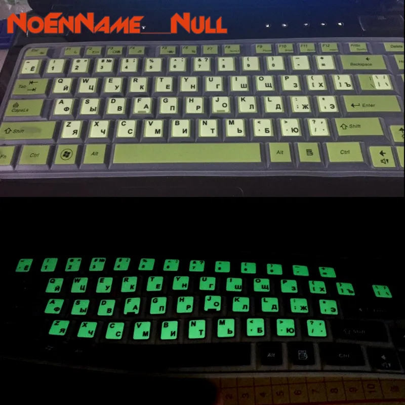 Laptop accessories keyboard cover stickers Russian Letters Ultrabright Fluorescence Luminous Keyboard Sticker dropshipping
