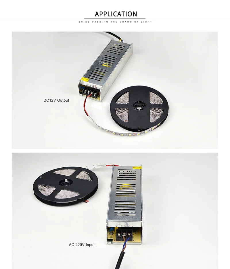 12 В светодиодный адаптер трансформаторы для освещения Светодиодный источник питания AC220 до DC12V 60 Вт 120 Вт 200 Вт 240 Вт 360 Вт для светодиодной ленты/светодиодный светильник