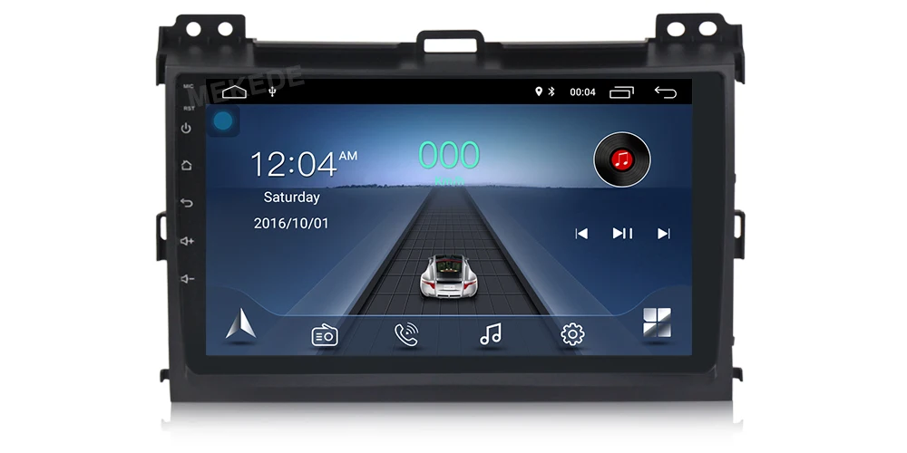 Perfect MEKEDE HD Android 8.1 Car DVD Multimedia Player for Lexus GX470 for Toyota Land Cruiser Prado 120 Navigation GPS Radio BT WIFI 11