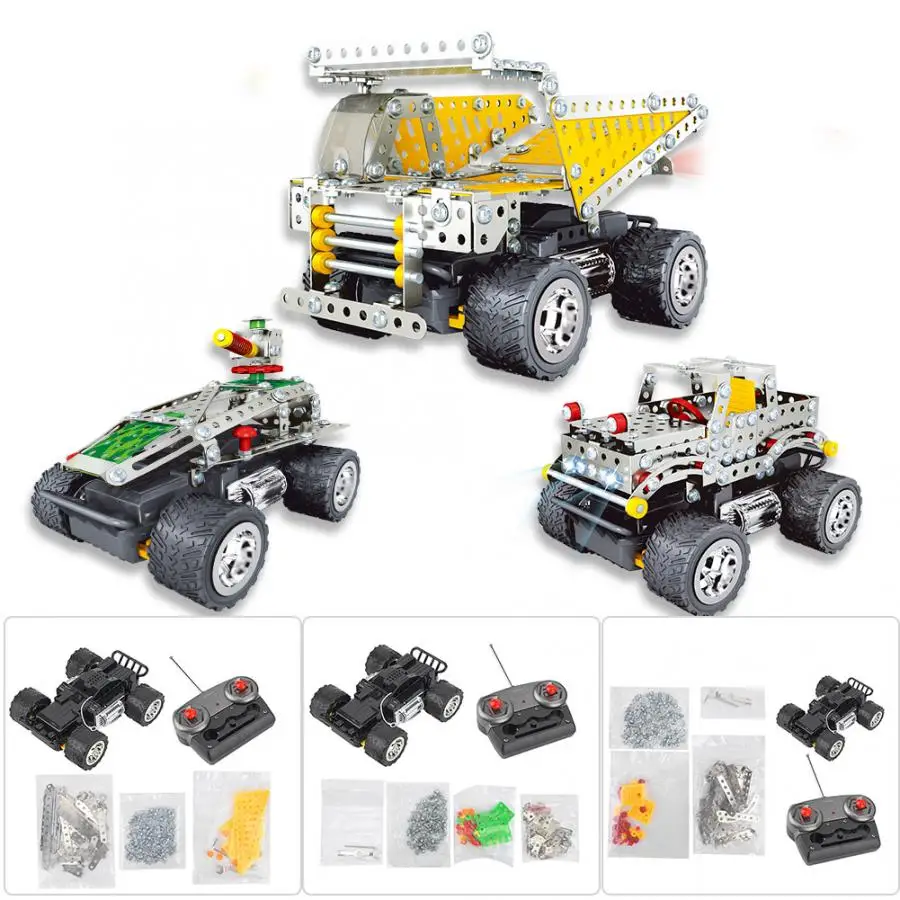 

DIY Children Construction Model Metal Assembly Toy Remote Control Car Vehicle Gift (816C-3)
