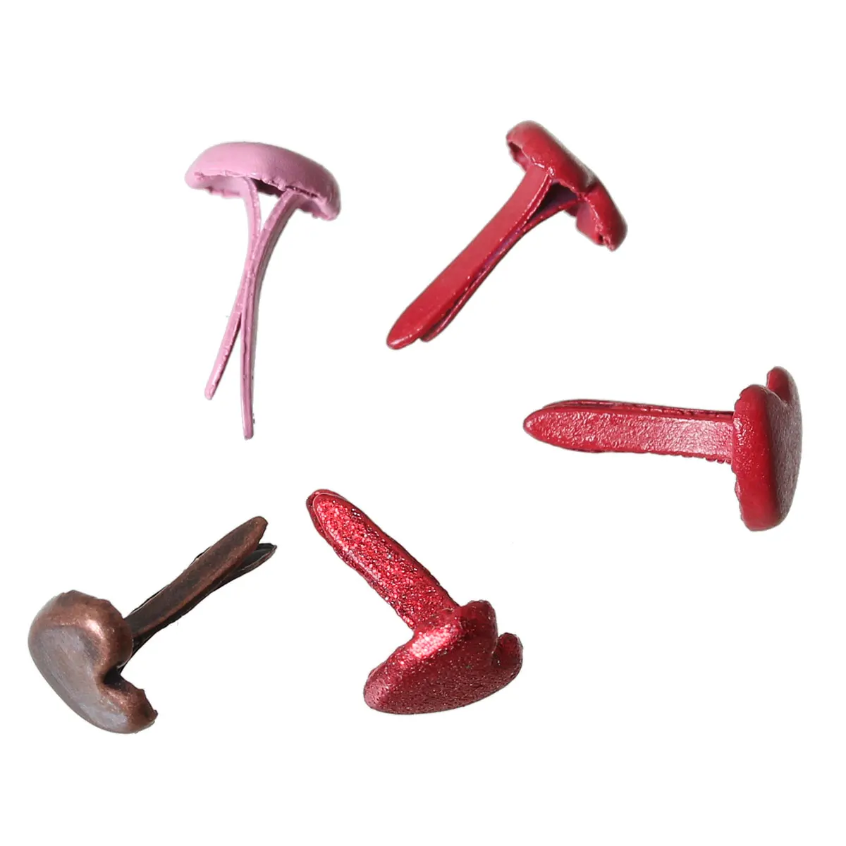 

Brads Scrapbooking Embellishment DIY Craft Jewelry Making Findings Heart At Random 6mm( 2/8") x 6mm( 2/8"), 50 PCs