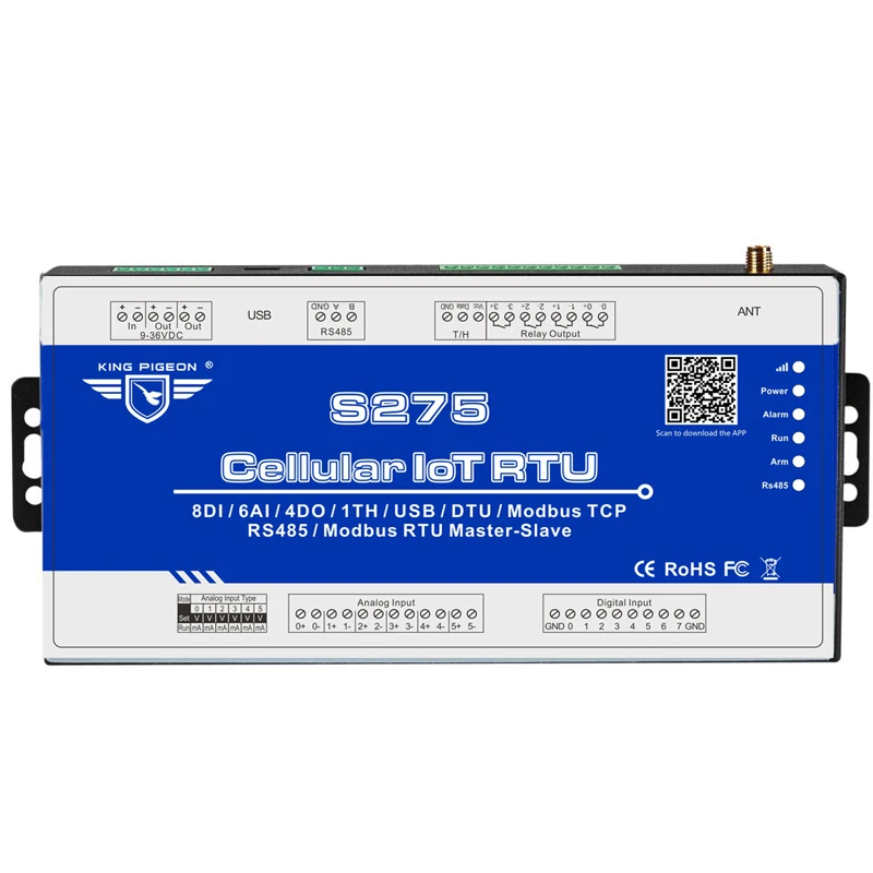 4G Cellular IoT Modbus Gateway Data Acquisition for Base Transceiver Stations Smart Meter PLC S275 - 32896821192