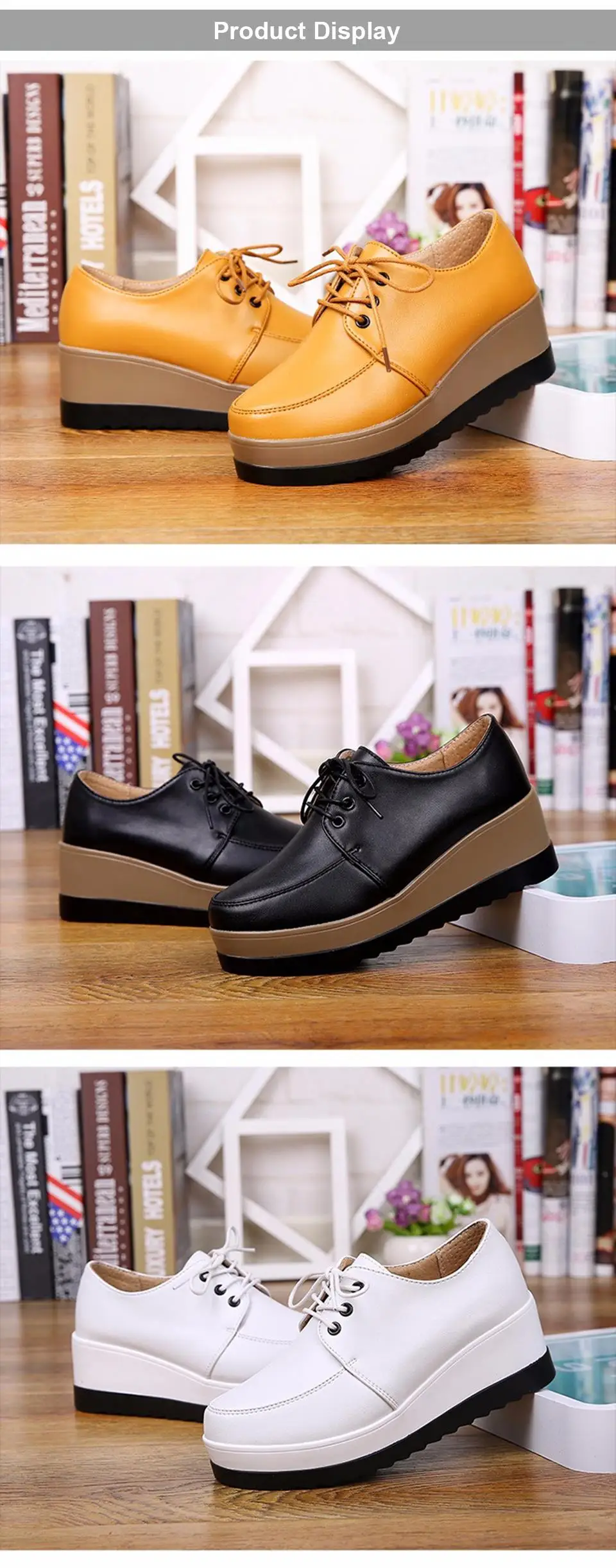 Plardin/Новинка; британский стиль; женская обувь на танкетке; женская обувь на шнуровке с круглым носком; прошитая кожаная обувь на платформе для отдыха; женская обувь