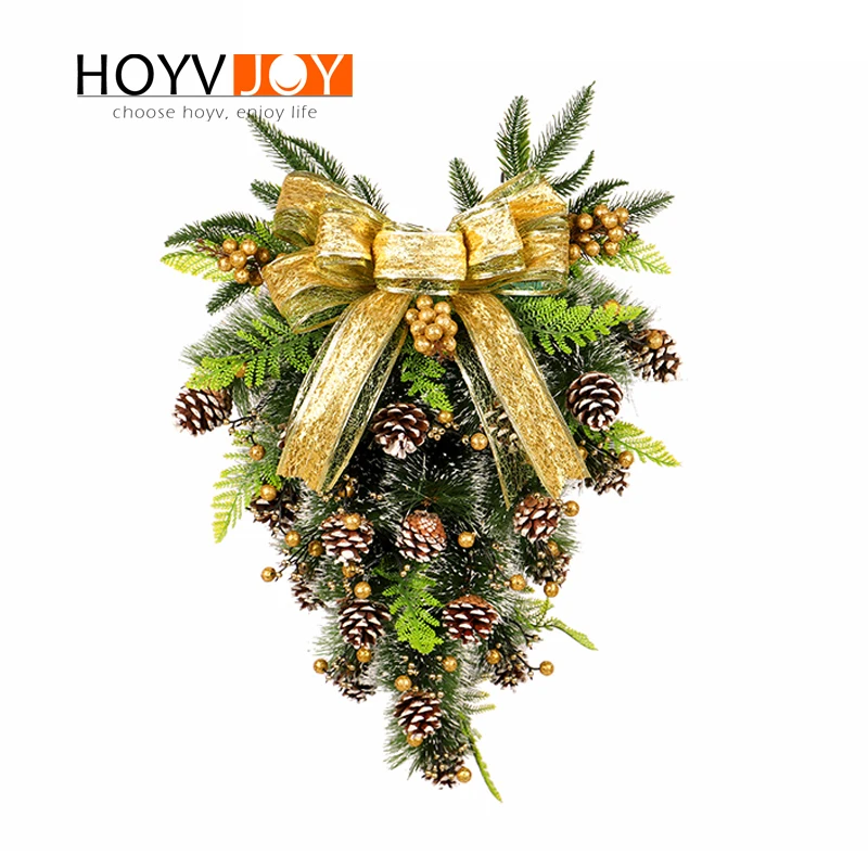 

HOYVJOY Mini Christmas Tree Artificial Upside Down Xams Inverted tree-shaped Decorations Hanging Ornaments Layout Christmas 60cm
