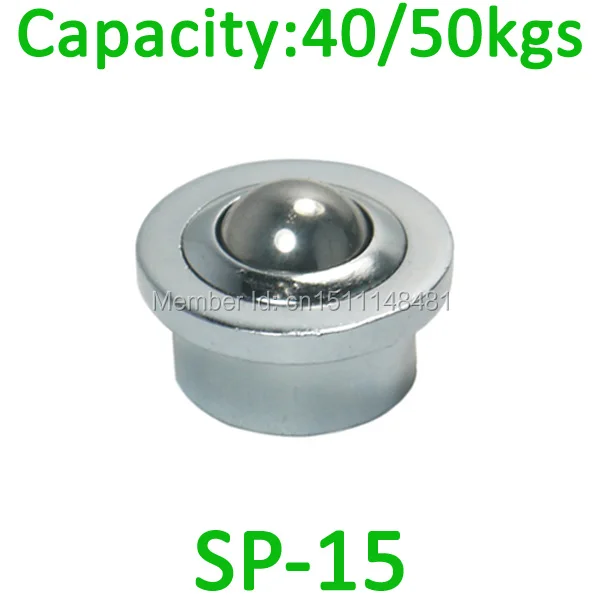 Free shipping 10pcs SP 15 40kg 50kgs load capacity Heavy Ball transfer unit SP15 machined ball