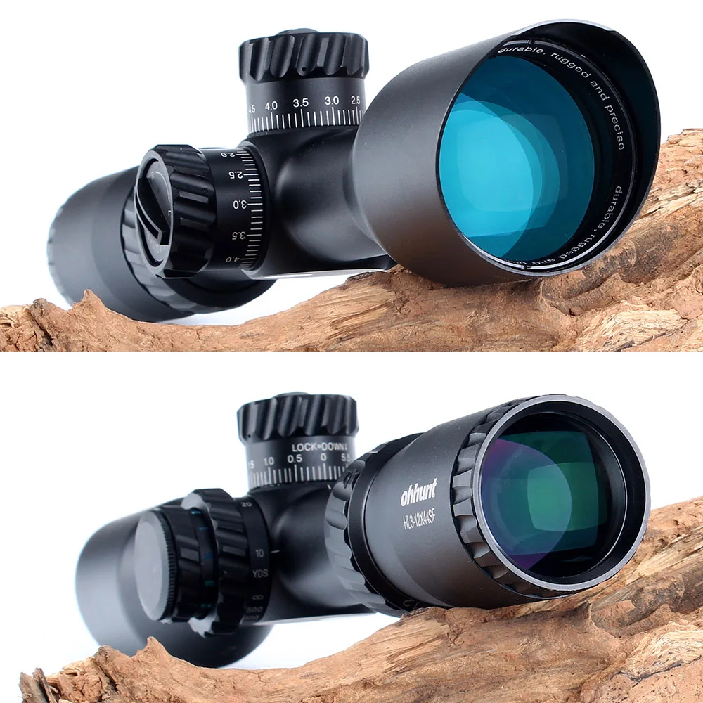 ohhunt HL 3-12X44 SF Tactical Optical Sight Glass Etched Reticle Hunting Riflescope RGB llluminate Side Parallax Rifle Scope  (20)
