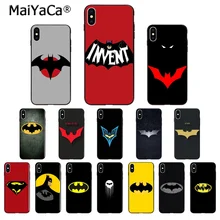 MaiYaCa DC супергерой Бэтмен логотип высокое качество чехол для телефона iPhone 5 5Sx 6 7 7plus 8 8Plus X XS MAX XR