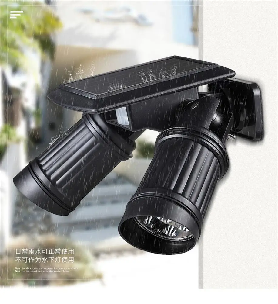 

High Power double head Solar Outdoor Garden Street light Led Solar Powered Lamp Path light Sensor night Security Wall lighting