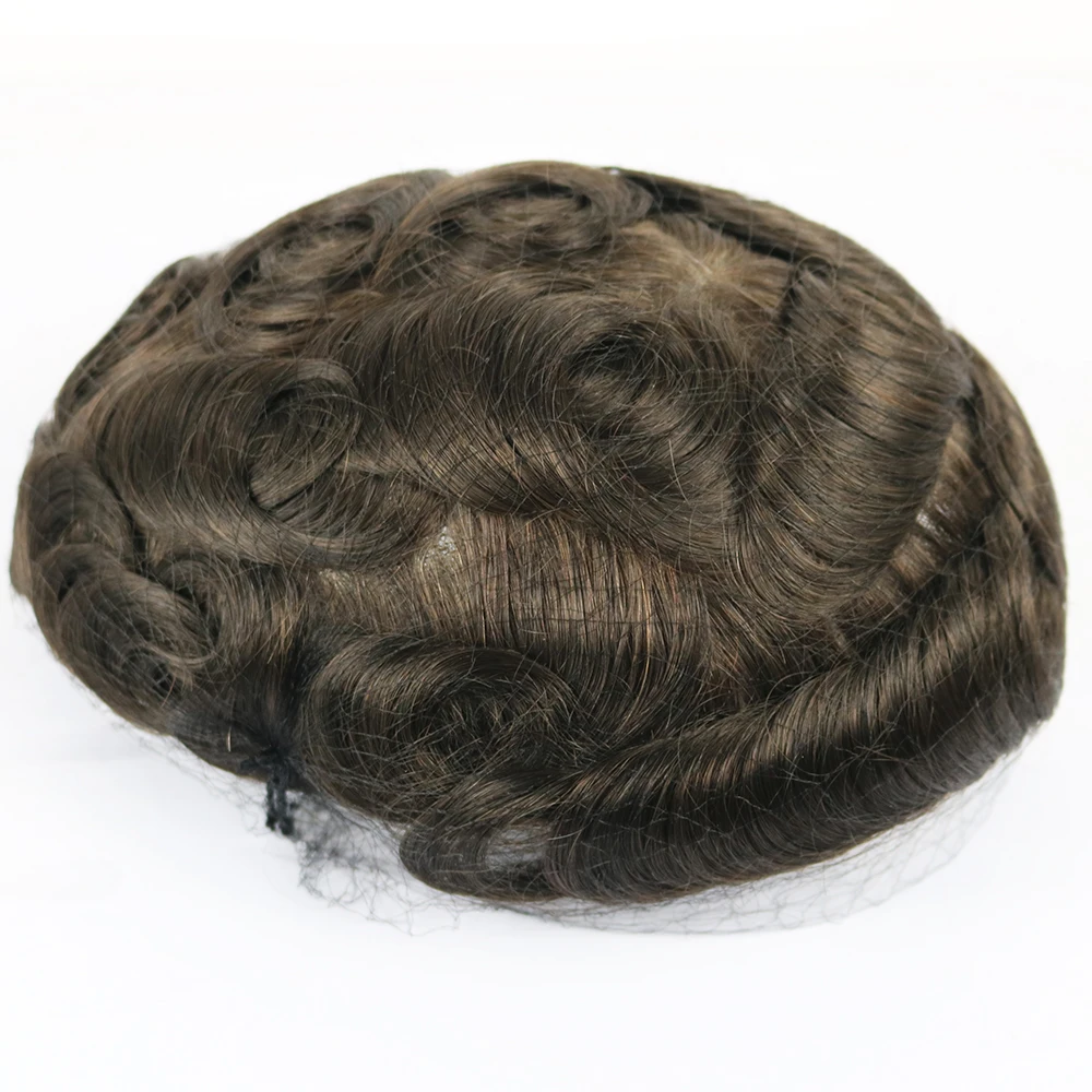SimBeauty полный отбеленные узлы парик швейцврское кружево полный кружево накладка из искусственных волос для мужчин парик для прочный