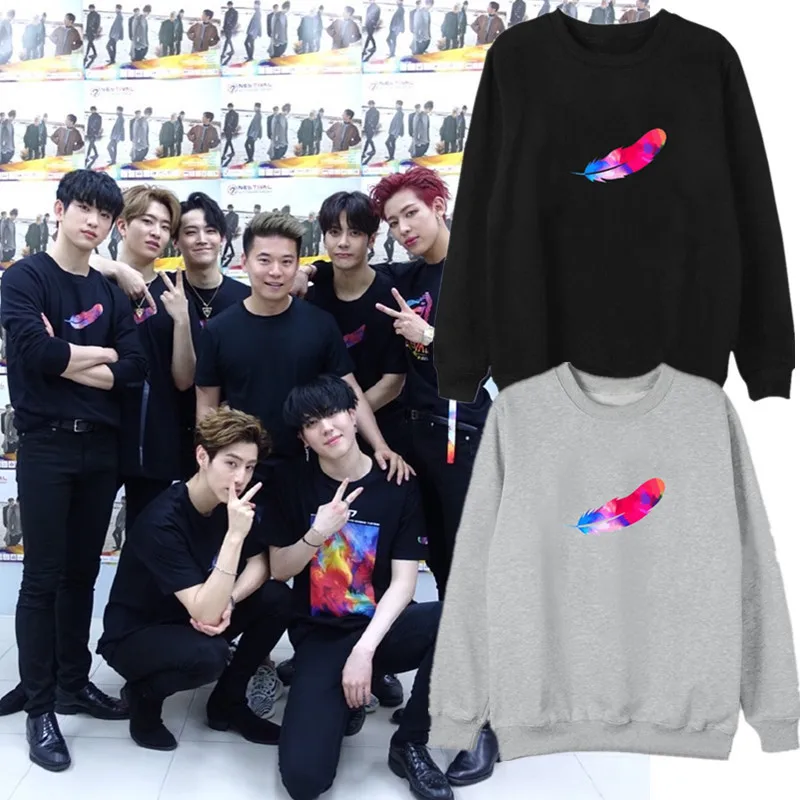 Kpop Got7 concert Jackson MY SWAGGER тот же свитшот с круглым вырезом Harajuku должна помочь одежда