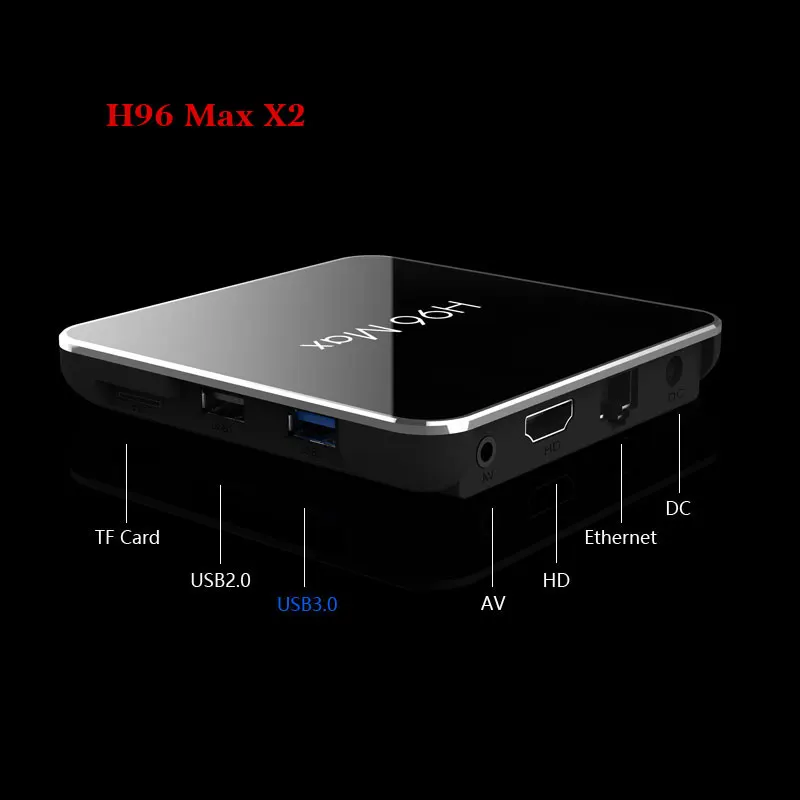 H96 MAX X2 ТВ приставка Android 8,1 Amlogic S905 X2 4 Гб DDR4 64 Гб rom 2,4G/5G WiFi USB3.0 BT4.0 поддержка 4K H.265 Smart медиаплеер