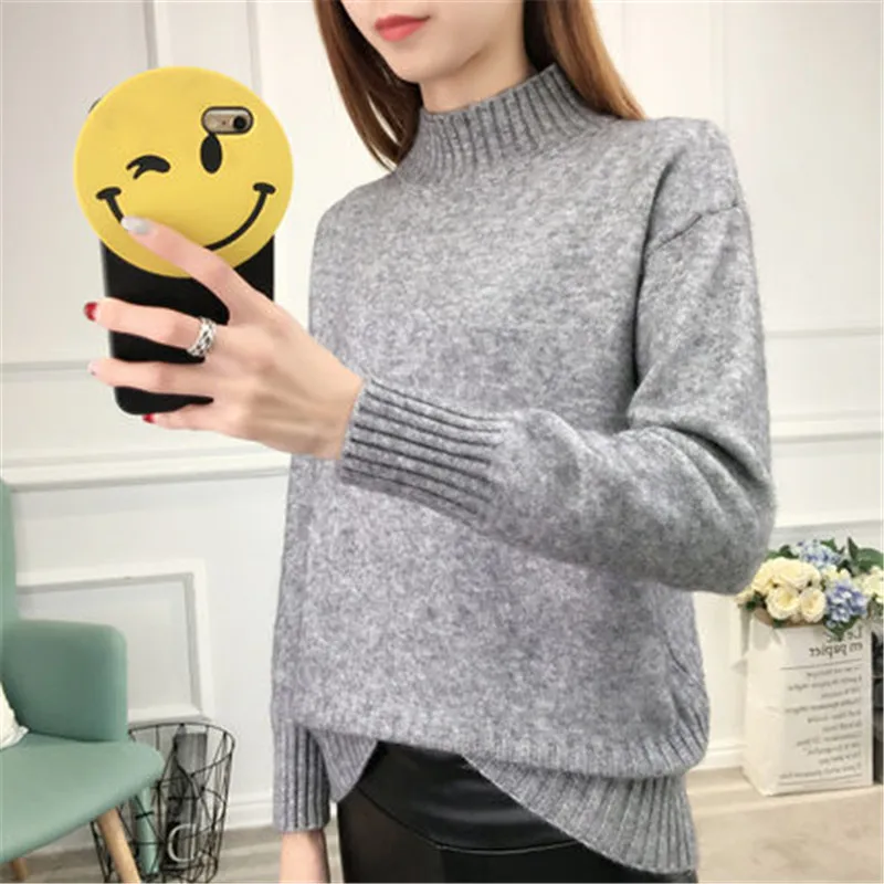 

Sweater Female 2018 Autumn Winter Knitted Sweaters Tops Clothes Streetwear Women Jumper Female Pullovers top femme PZ190